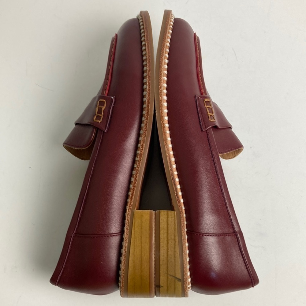 FOGEENA Penny Matte Leather Slip On Round Toe Chunky Loafers 9 Academia Preppy - Picture 15 of 16